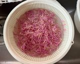 菊の花の酢の物(下茹で〜三杯酢和え)作り方3写真