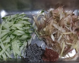 きゅうりと茗荷の梅昆布和え作り方1写真