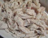 ♡ササミとゴボウと長ネギの豆乳パスタ♡　作り方1写真