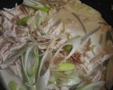 ♡ササミとゴボウと長ネギの豆乳パスタ♡　作り方4写真