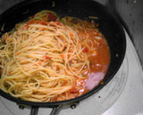 さばの水煮と野菜のトマトソースパスタ作り方9写真