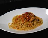 さばの水煮と野菜のトマトソースパスタ作り方10写真