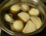 新玉ねぎを和風だしでコトコト炊いたん作り方2写真
