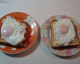 朝ごはんに☆目玉焼きトースト作り方3写真
