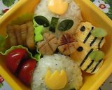 卵焼きでみつばちさん♪キャラ弁☆幼稚園弁作り方3写真