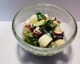 賽の目切りウド、豆腐、新わかめのお味噌汁作り方5写真