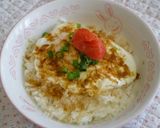 １人ランチに♪簡単目玉焼きのっけ丼作り方4写真
