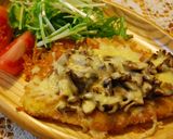 舞茸とチーズをのせた❤チキンカツ作り方8写真