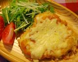 舞茸とチーズをのせた❤チキンカツ作り方9写真