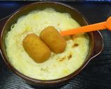 私のランチ♪コーンクリーム×2グラタン♪作り方4写真