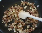 肉みそうどん～チーズとナッツ作り方2写真