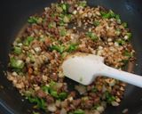 肉みそうどん～チーズとナッツ作り方3写真