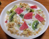 朝食に、果物でかさ増しフルグラ！作り方3写真