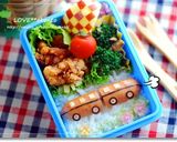 ウインナー電車のお弁当　キャラ弁作り方5写真