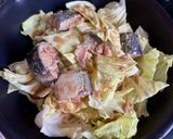 キャベツと鯖缶のオイスター蒸し作り方3写真