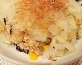 新玉ねぎとコーンと塩昆布の丼作り方5写真