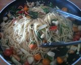 帆立とフレッシュトマトのパスタ作り方7写真