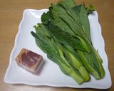 【簡単】チンゲンサイなばなのベーコン炒め作り方1写真