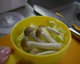 キャベツとしめじの塩昆布和え　お弁当に！作り方3写真