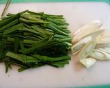 にら玉風★豚挽き肉とニラの卵炒め　作り方1写真
