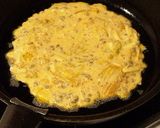 天ぷら粉でサックリ☆納豆キムチーズチヂミ作り方2写真
