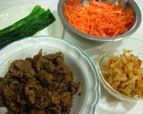韓国風？キムチ入り焼肉のり巻き作り方2写真