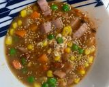 レンジ簡単洋風スタミナ丼味オムライス弁当作り方5写真