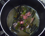 わらびとぶた肉の卵とじの煮物♪作り方3写真