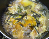 わらびとぶた肉の卵とじの煮物♪作り方5写真
