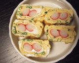 お弁当の彩りに◎◎カニカマ巻き卵焼◎◎作り方5写真