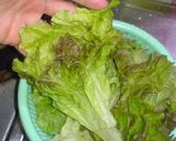 お手軽☆豚バラ肉とレタスの鉄板焼き♪作り方1写真
