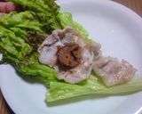 お手軽☆豚バラ肉とレタスの鉄板焼き♪作り方3写真