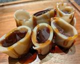蕎麦クレープのアンコ巻き黒蜜がけ作り方4写真