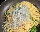 豆苗と納豆のパスタ作り方2写真