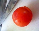 トマトの飾り切り☆薔薇作り方1写真