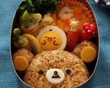 リラックマキャラ弁☆キイロイトリおまけ付作り方3写真