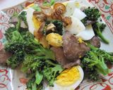 鶏レバー・ブロッコリー・ゆで卵の味覇炒め作り方10写真