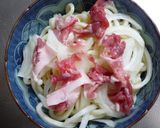 レンジで１人分♪蒸し☆焼きカレーうどん作り方1写真