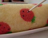 ＊いちご模様のロールケーキ＊作り方14写真