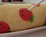 ＊いちご模様のロールケーキ＊作り方14写真