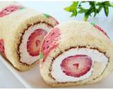 ＊いちご模様のロールケーキ＊作り方15写真