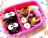 キャラ弁♪トトロ＆まっくろくろすけ作り方2写真