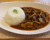 デミ缶で♪たっぷりきのこのハヤシライス☆作り方8写真