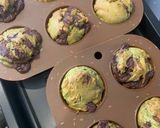 ガナッシュリメイク抹茶チョコ胡桃マフィン作り方7写真
