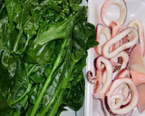 青菜とイカの生姜マヨネーズ和え作り方1写真