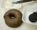 オレオクッキーでチョコベーグルサンド作り方1写真
