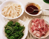 簡単 タケノコと豚肉のキムチ風味炒め作り方1写真