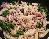 簡単 タケノコと豚肉のキムチ風味炒め作り方4写真