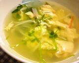 豆苗の彩りふわっふわ中華ス～プッ♪作り方6写真