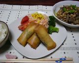 ささみの梅肉チーズ春巻き♡作り方4写真